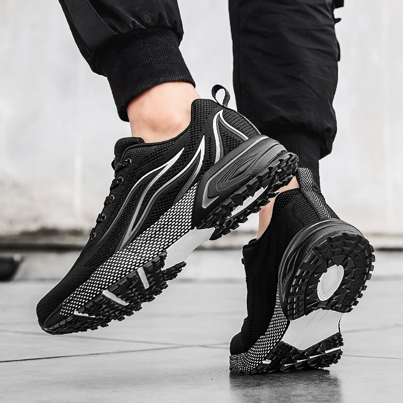 Men's Golf Shoes Breathable Lace Rubber Anti-skid Golf Sneakers Light Grass Walking Shoes Comfortable Jogging Tennis Shoes