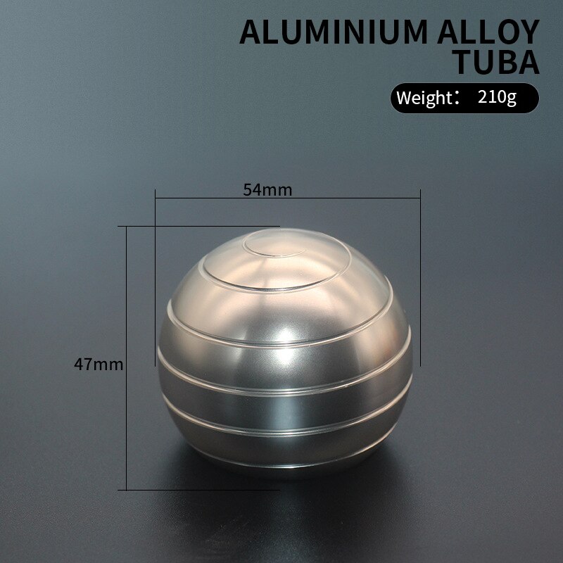 2020 115g/210g Llusion Che Scorre Scrivania Palla di Decompressione Giocattolo In Lega di Alluminio Superiore di Filatura di Metallo Anti-Stress Regalo: silvercolorlarge