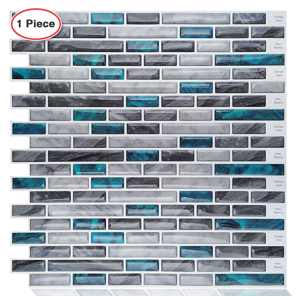 Heminredning vattentät vinyl självhäftande mosaik kakel 3d väggdekal klistermärke självhäftande kök badrum 1 ark