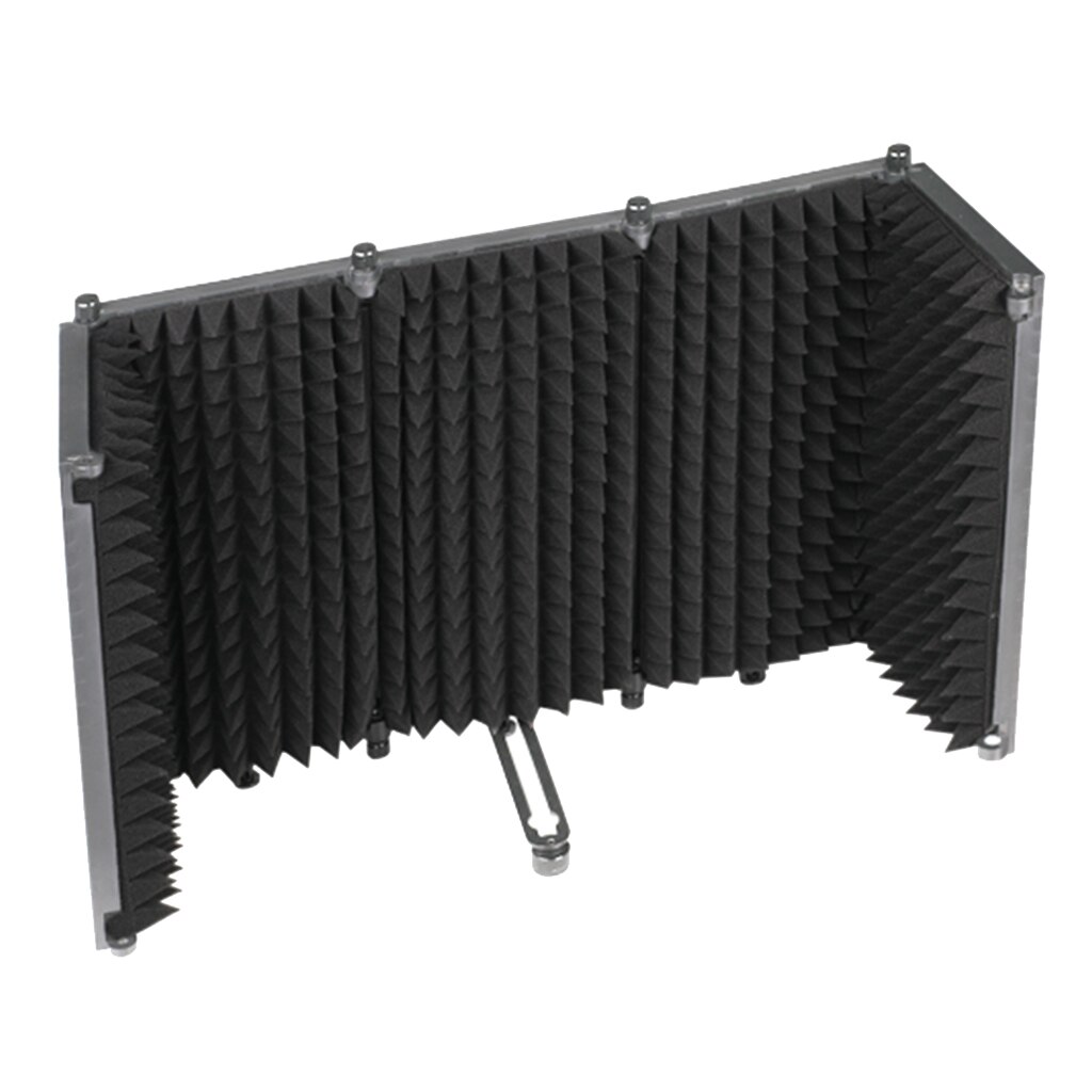 3 Panel / 5 Panel Foldable Microphone Isolation for Recording Absorber Foam Panel Microphone Accessory: 5 Panel