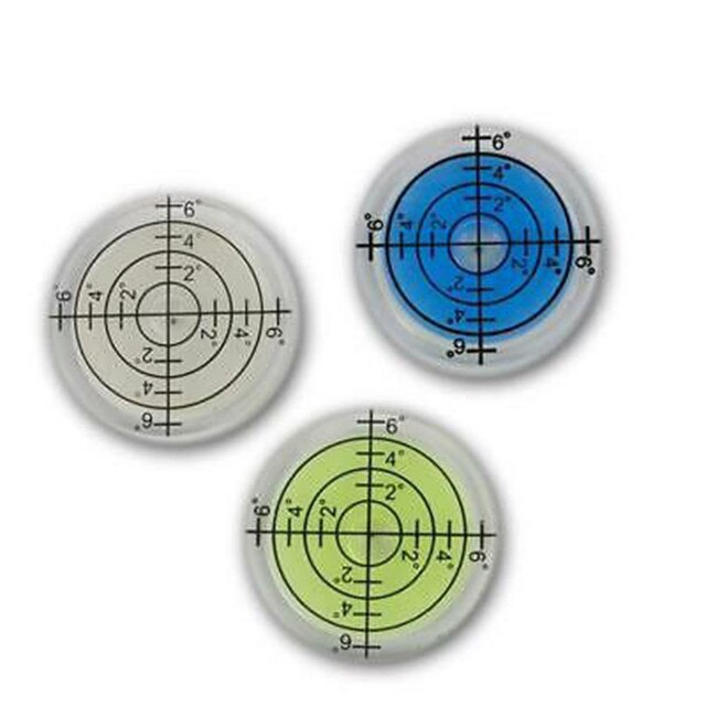 1/3pcs Spirit Level Bubble 32mm X 7mm Mini Round Bullseye Leveller Boat Caravan Tile Precision Leveling Bubble With Scale Green: 3pcs
