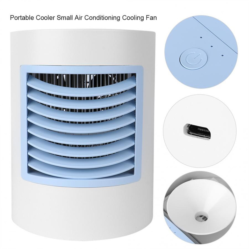 Mini Portable Air Conditioner Energy Efficient Conditioning Desktop Cooling Small Colorful Smart Home Multi-function Summer Fan: LB