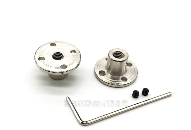 Flange Coupling Nut Motor Guide Shaft Hole diameter 6MM Threaded shaft support Fixed seat Flange Coupling