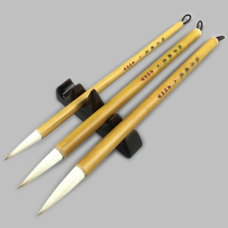 3pcs Chinese Calligraphy Brush Caligrafia Multiple Hair Brush Set Tinta China Beginner's Official Script Painting Writing Brush