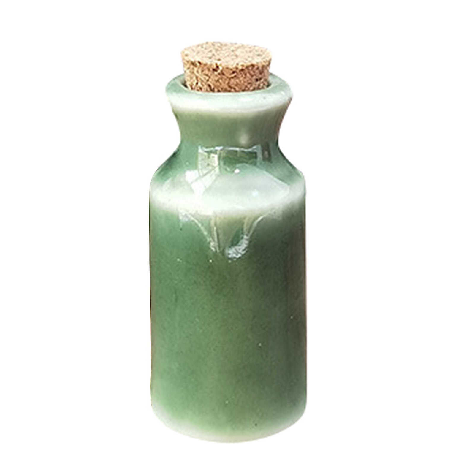 Miniature Tableware Set 1/12 Scale Porcelain Seasoning Jars with Lid Dollhouse Kitchen Accessories for Toy House Decoration: Green 3.6cm