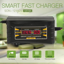 Automatische Volledige Slimme Auto Acculader PRO Lood-zuur 12 V 10A Lcd-scherm US EU Plug Smart Batterij Quick lader