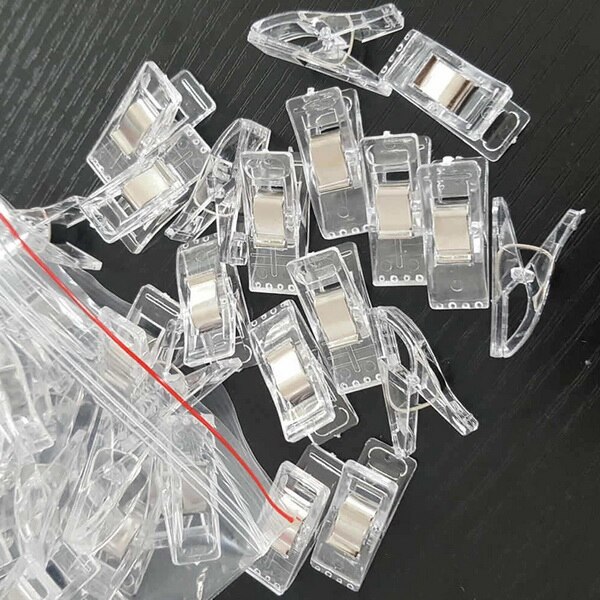 20 st/pack färgglada plastklämmor klämmor syklämmor klämmor hållare tyg tyg lapptäcke sömnad quiltklämmor 27 x 10 x 15mm: Klar