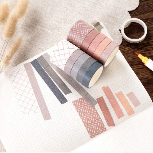 10 Rolls Retro Pure Color Masking Tape Sticker Forest Color Collage Junk Journal Material Deco Washi Tape Set DIY Scrapbooking: Dream