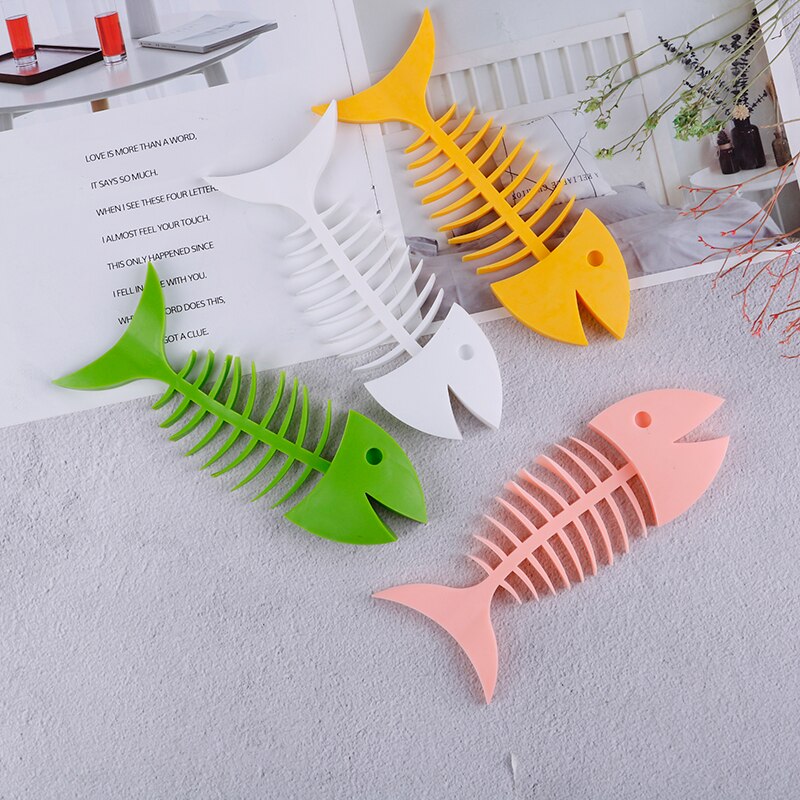 1Pcs fish Box Saver traveling Portable Dish Soap Shelf Silicone Soap Box Fish Bone Shape Holder for Bathroom Kitchen