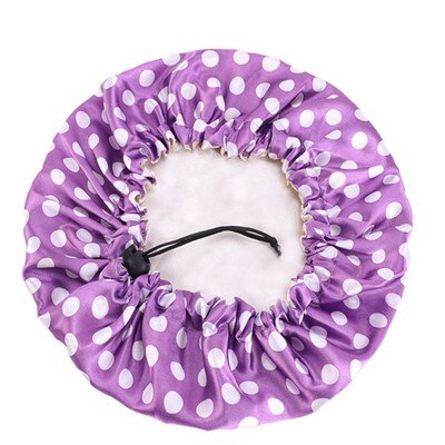 Adjustable Baby Silky Satin Bonnet Double Layer Flower Sleep Caps Girl Night Turban Children Solid Headwear Hat Hair Accessories: Type 2