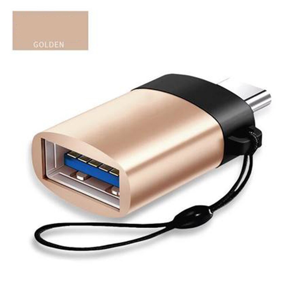 OTG USB C Adapter Type C to USB 3.0 Adapter Type-C Adapter OTG Cable For Macbook pro Air Samsung Huawei Xiaomi Oneplus 7 USB OTG: Gold