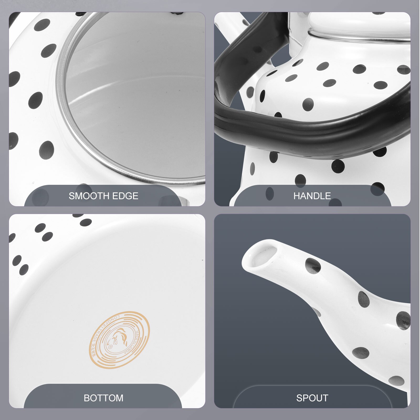 Vintage Water Kokend Ketel Emaille Dot Patroon Water Kokend Pot Huishoudelijke Waterketel Water Kokend Ketel