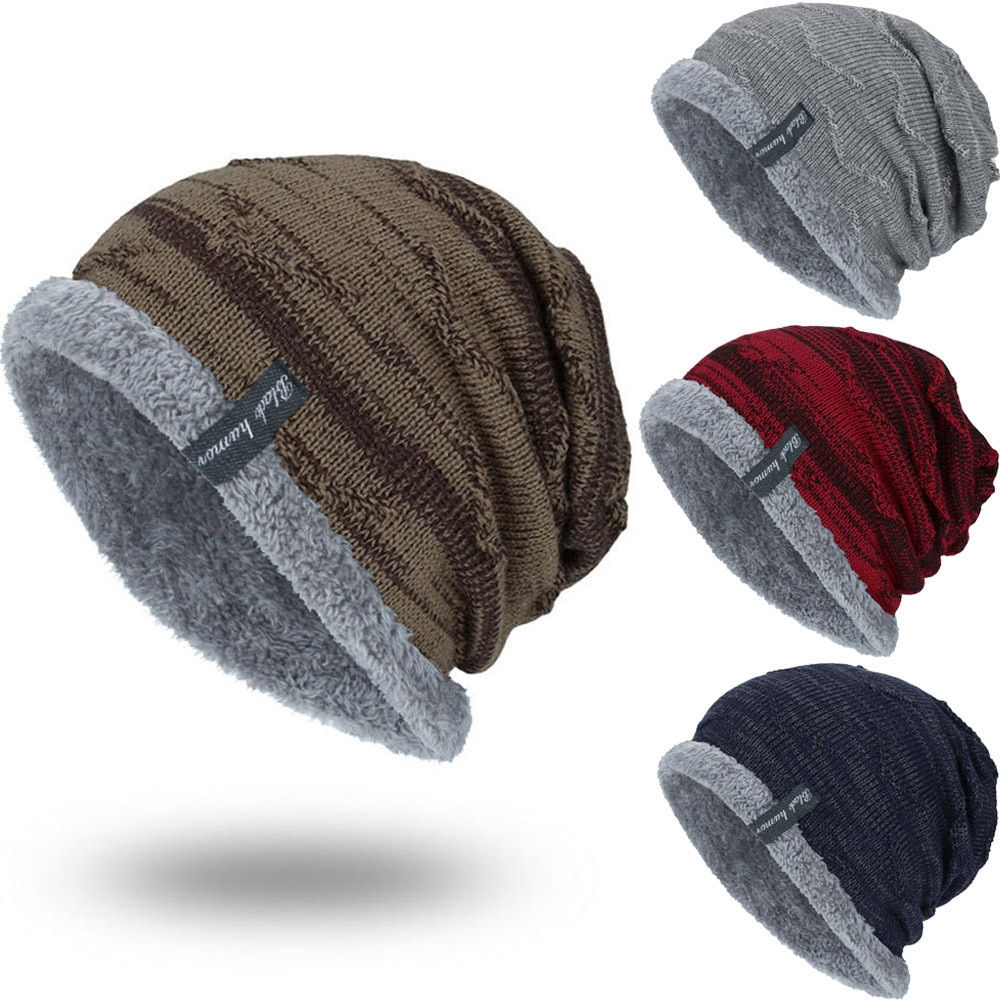 lässig Winter Hütte Männer Beanies Für Männer Kappen Flauschigen Dickes Kalpak Männlichen Herren Winter Kappen Skullies Motorhaube Homme Hiver