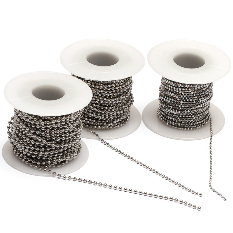 REGELIN 10 m/Roll Dia 1.5mm 2mm 2.4mm Kralen Bal Rvs Ketting Bulk Sieraden Kettingen voor Kettingen Sieraden Maken Levert