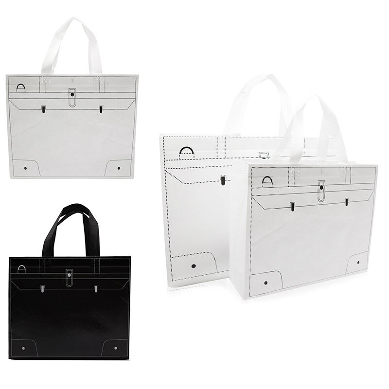 Non-woven Fabric Shopping Bag Foldable Eco Large Reusable Shopping Handbag Waterproof Clothing Packaging Bags