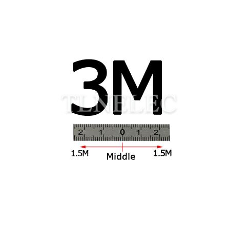 Stainless Steel Scale Ruler Sticky Scale Ruler with Rubber Flat Ruler Self-adhesive Ruler Mechanical Ruler Sticky Workbench: 3 meter 1.5M 0 1.5M