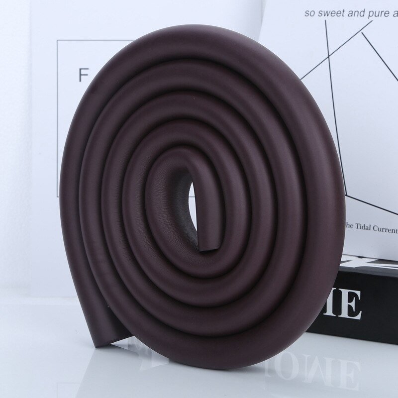 2 Meters Table Desk Edge Guard Strip Extra Thick Furniture Corner Protect Home Anti-collision Strip with Free Double-sided Tape: Brown