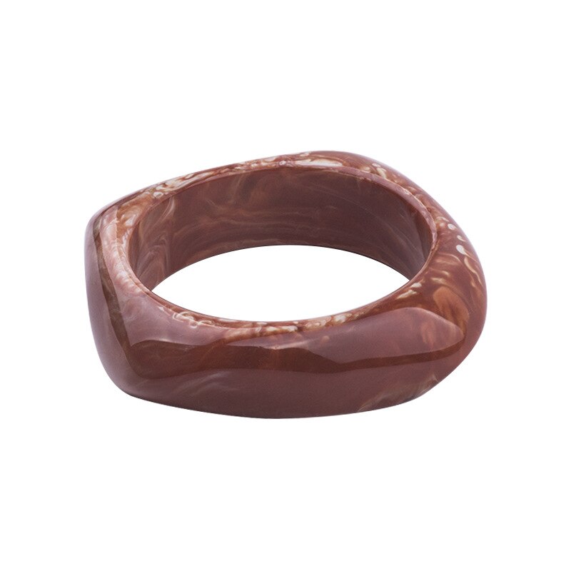 Klassieke Mode Hars Manchet Armbanden Armbanden voor Vrouwen Acryl Brede Onregelmatige Geometrische Armbanden Vrouwelijke Charme Sieraden: coffee