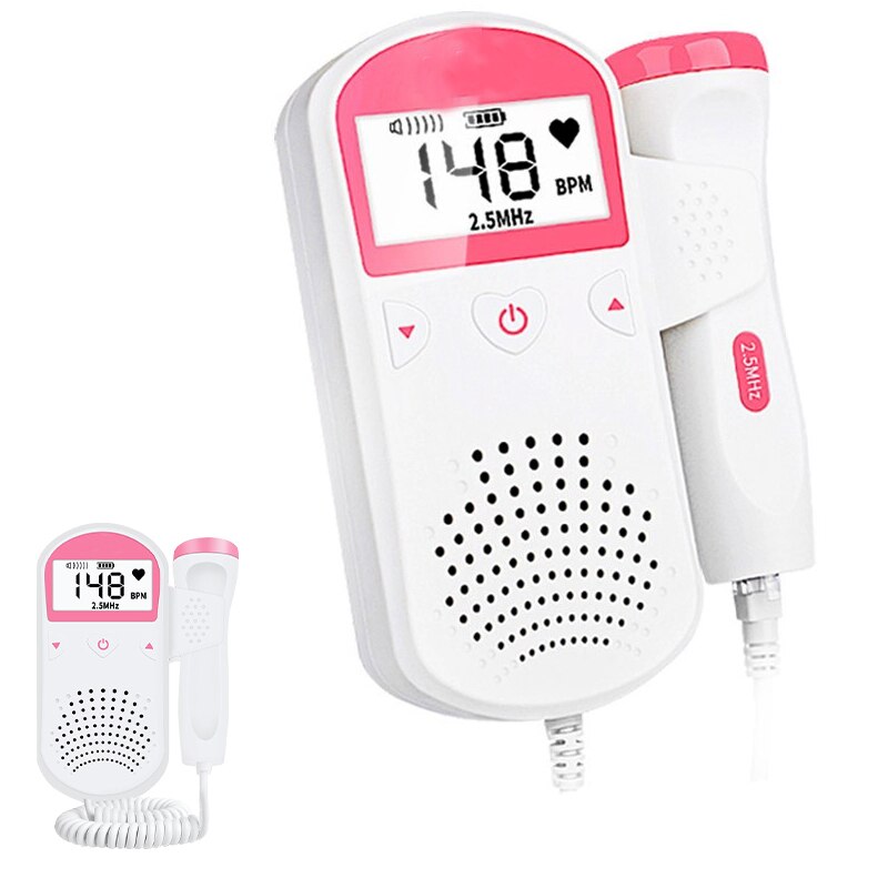 Foetale Doppler Ultrasound Geluid Baby Heartbeat Monitor Detector Led Digitale Prenatale Pocket Fetal Doppler