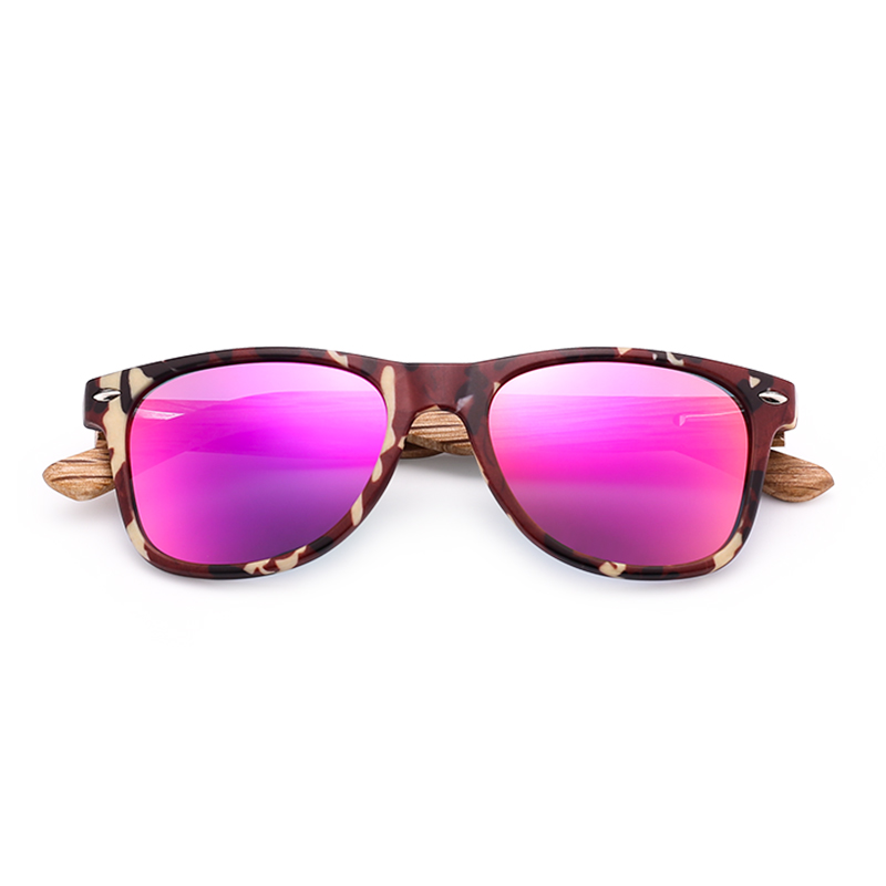 Gafas de sol de madera para niños HU accesorios de gafas para niñas gafas de sol rectangulares espejo uv400 lente GR1005: NO.4