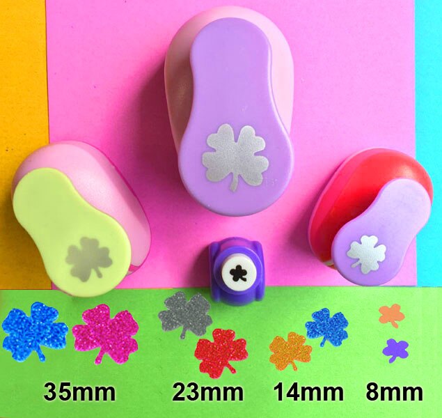 (3/8",5/8",1") Daisy Shaped craft punch Scrapbooking School DIY Flower Paper Cutter EVA foam Petal Hole Punches: 8142335mm Fourleaf
