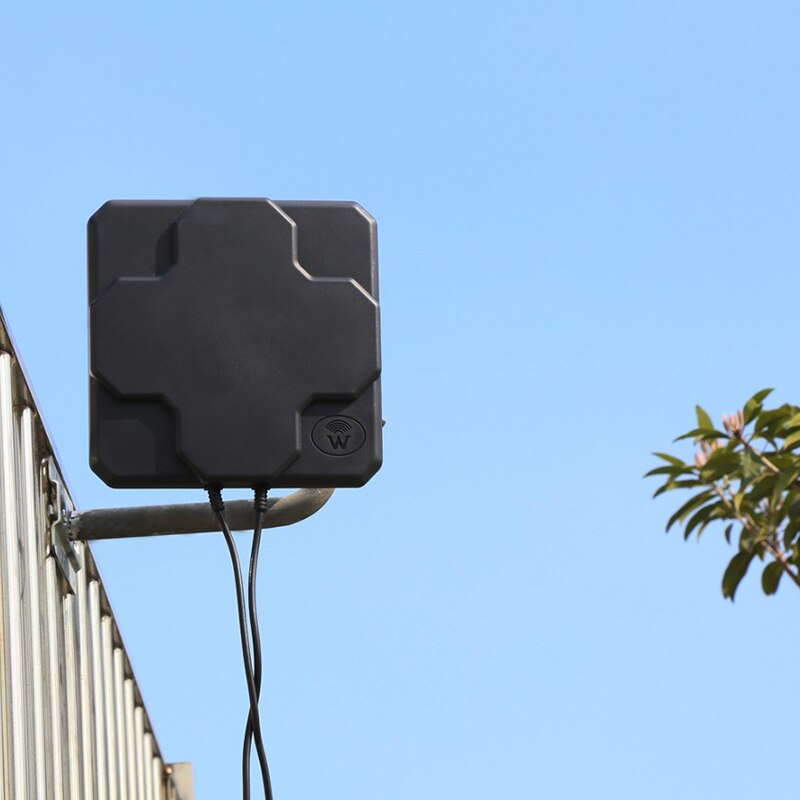 2X22DBi Outdoor 4G LTE MIMO Antenna Dual Polarization Panel Directional External Antenna for SMA Male 20cm Cable