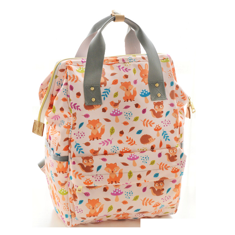 Luier Tas Mode Multi-Functionele Grote Capaciteit Handtas Rugzak Verpleging Draagbare Mother 'S Tas: Squirrel