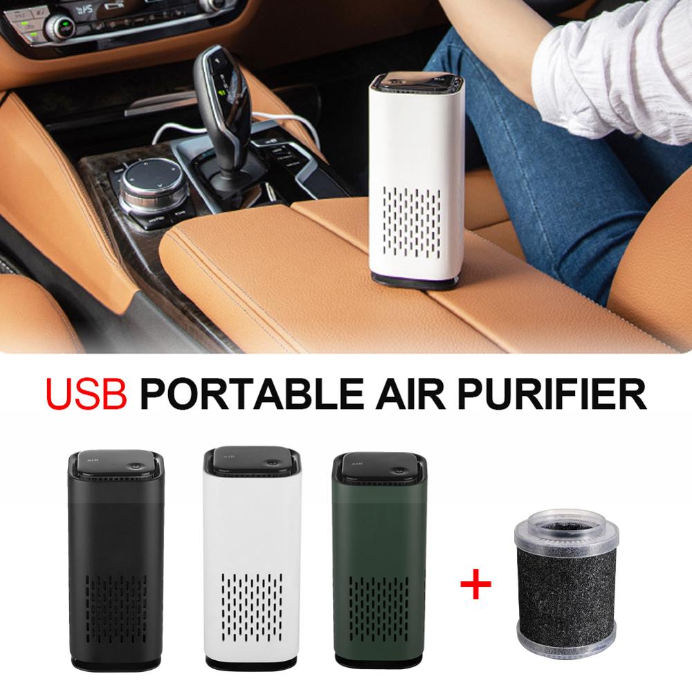 Car Air Purifier Cleaner Negative Ion USB Mini Home Vehicle Air Cleaner Low Noise Air Purifier Car Accessories