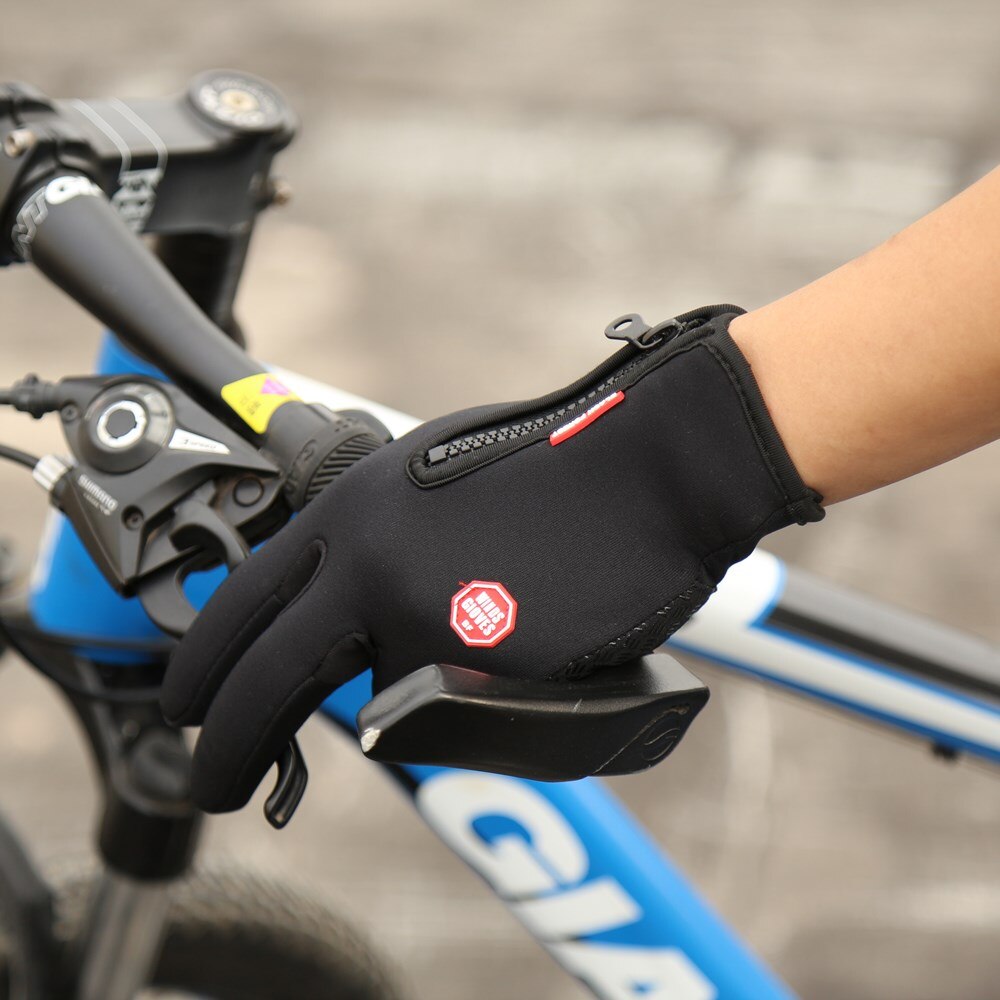 Motorfiets Handschoenen Windstopper Volledige Vinger Ski Handschoenen Warm Rijden Handschoen Outdoor Sport Auto-Styling Touch Screen Rits Handschoenen