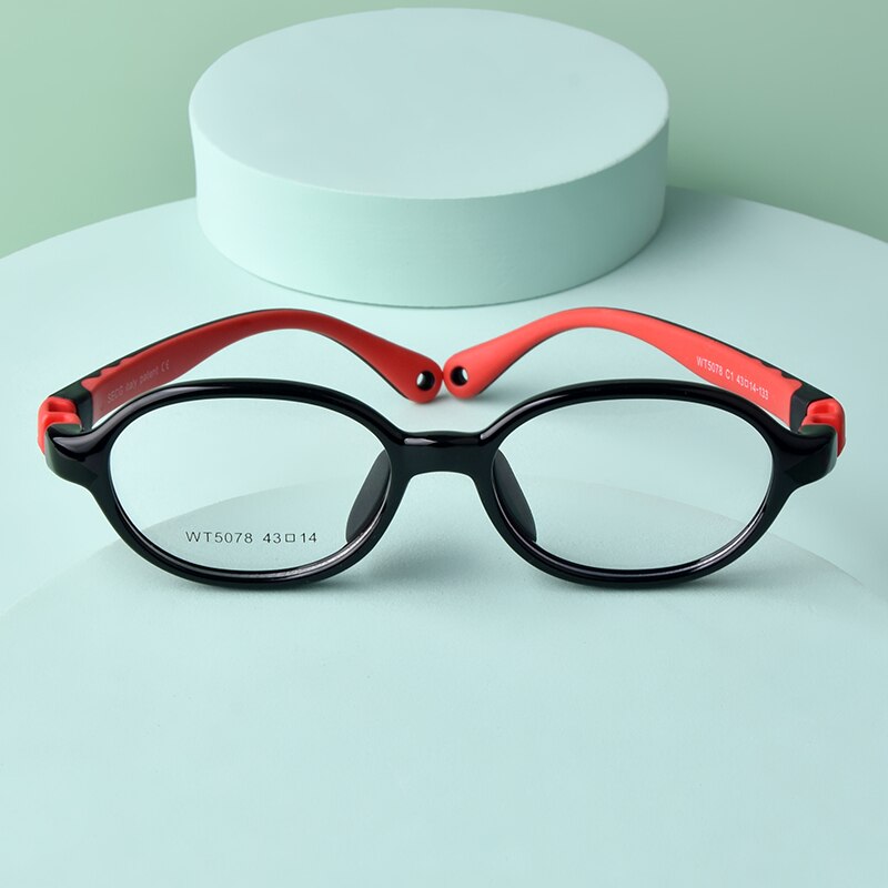 Secg, monturas de silicona para gafas para niños y niñas, estudiantes, monturas para miopía súper ligeras y cómodas con gases