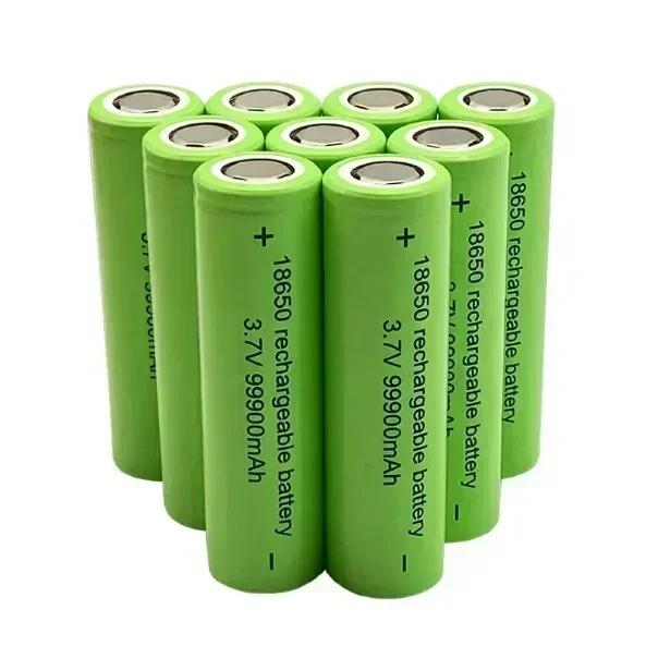 Must-Buy! Original 18650 Lithium Battery, 3.7V 99900mAh Large Capacity, Suitable for Flashlights, Toy Small Fans and Other Devic