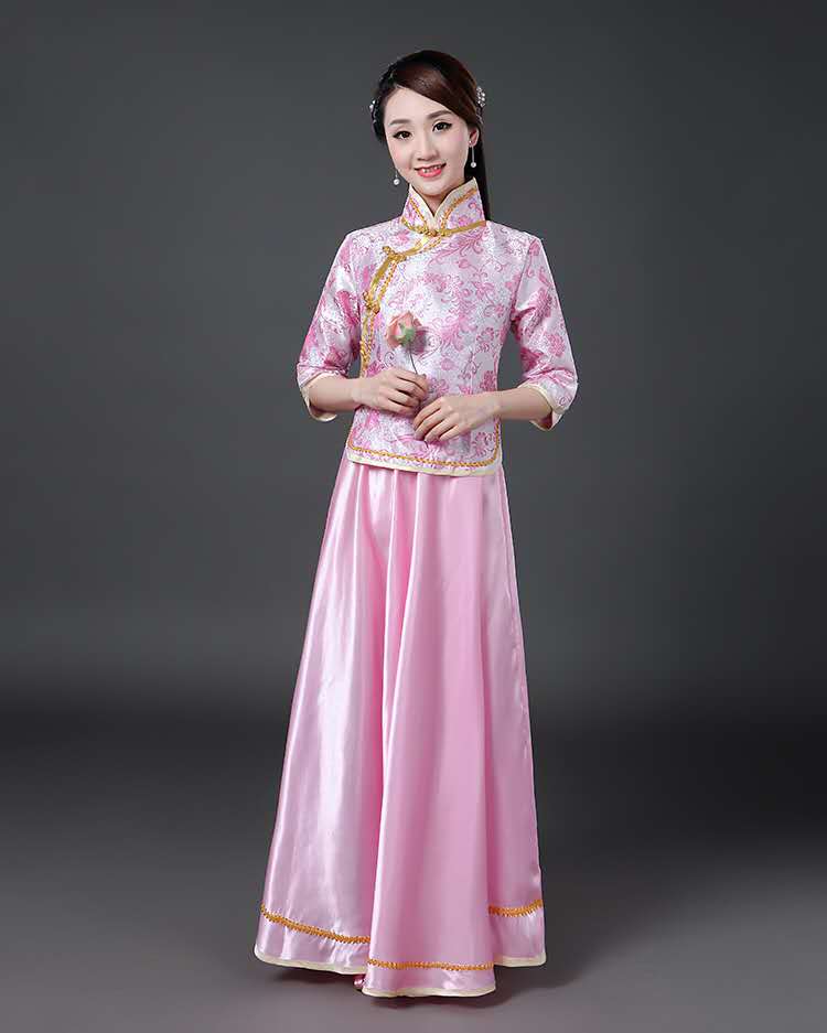 Traditionele chinese kleding voor vrouwen, zangeres, podiumkleding, chinees danskostuum, traditioneel optredenpak.