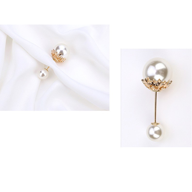 Broches de Cuentas grandes para ropa de mujer, Pin de solapa de perlas, broche de vestido, pines, insignia, accesorios, barato, novedad