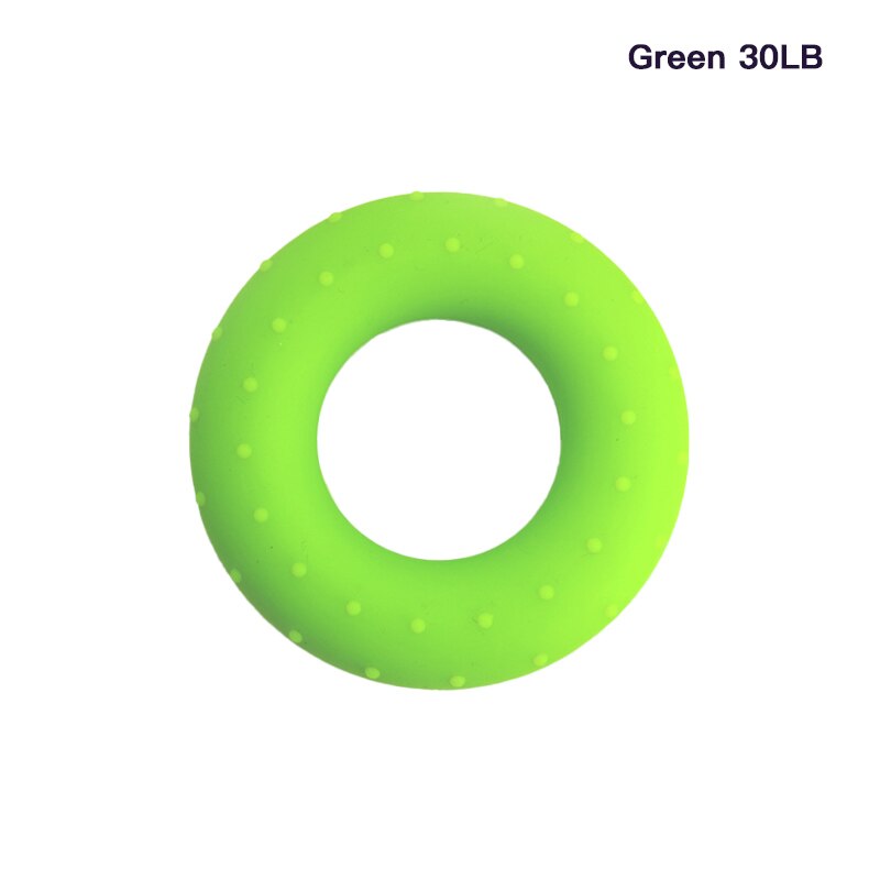 1 pieza de agarre de mano de dedo 20LB-60LB silicona fuerza Trainer Ring Gripper expender dedo entrenamiento Fitness entrenamiento Power Hand Grips: Green 30LB