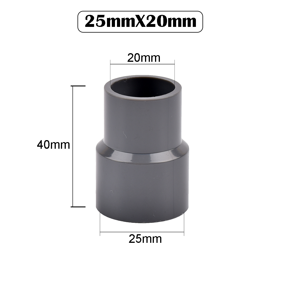 20/25/32/40/50mm Tuinirrigatie Slangkoppelingen PVC Rechte Reducer Fittings Water buis Aquarium Adapter: Bruin