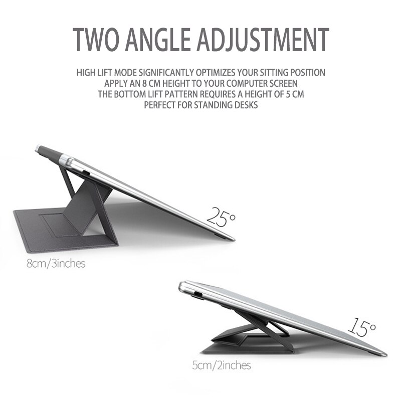 Soporte Invisible para portátil, soporte ajustable plegable, almohadilla portátil para tableta, soporte para iPad, MacBook, Mac Book, Samsung Compute