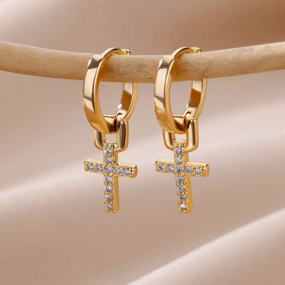 Pendientes de estrella de ocho puntas para mujer, pendientes de acero inoxidable de verano, tendencia nueva en joyería para pareja femenina, aretes de mujer 2024: VERMEIL