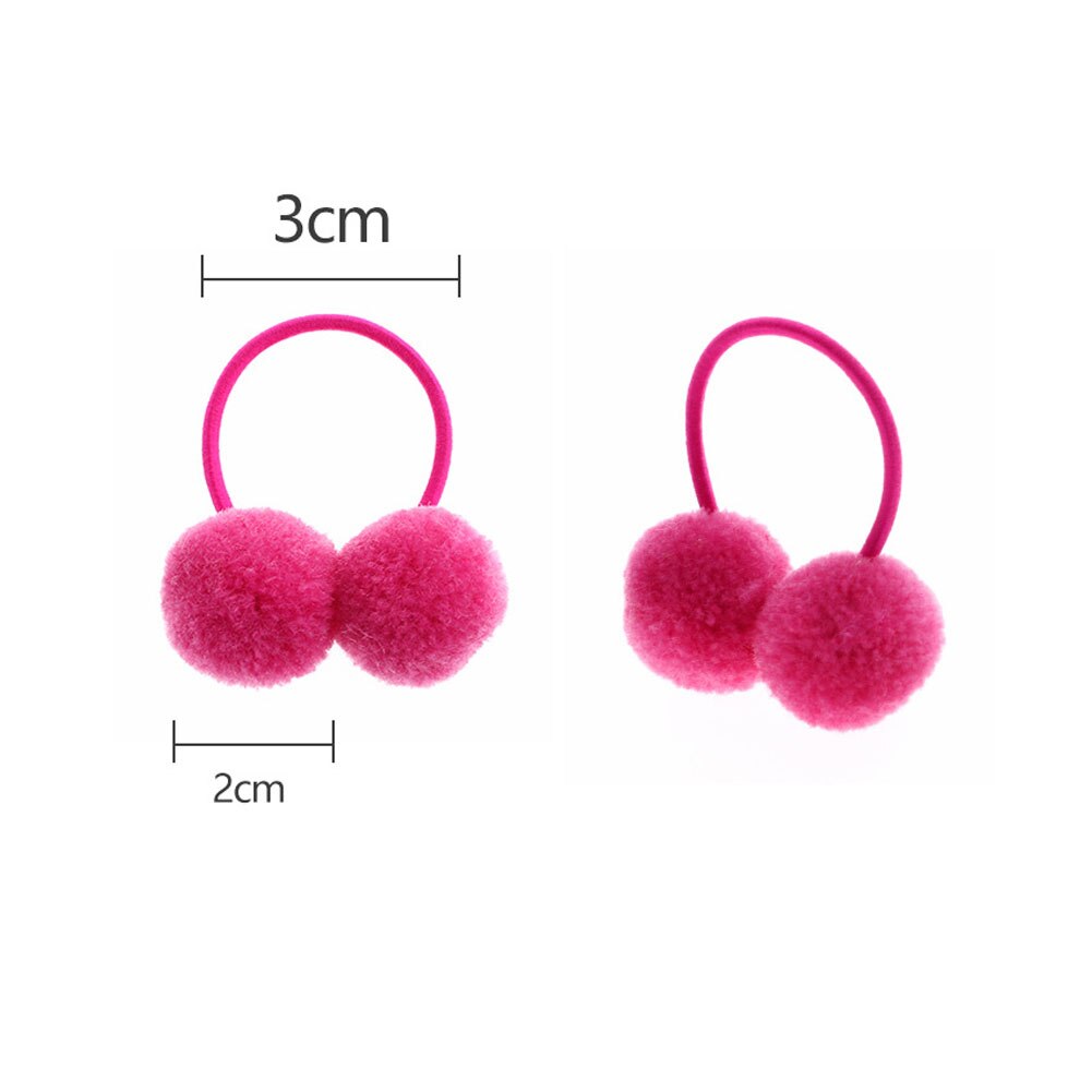 Anillo para el pelo con dos bolas pequeñas y lisas para niña, banda de goma elástica, gomas para el pelo, accesorios para el cabello, adornos para la cabeza, para niña, 2 piezas