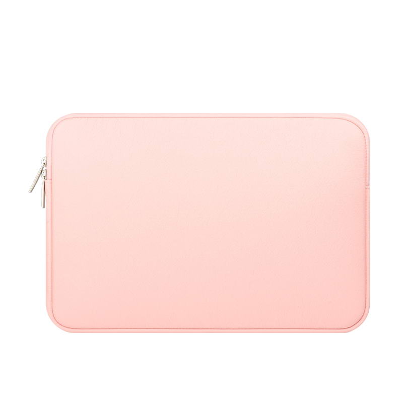 Yicana PU leather 11 13 14 15 inch Waterproof laptop sleeve bag For Macbook Pro Air Retina notebook prodector case: Pink / For Macbook 13 Old