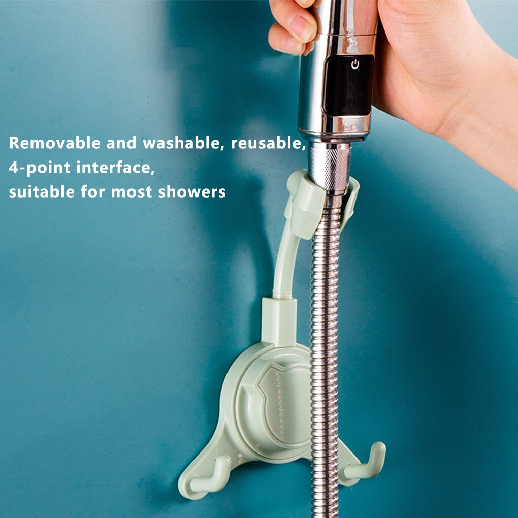 Adjustable Shower Holder Stand Suction Cup Shower Head Holder Wall Mount Showerhead Bracket Bathroom Support Douche Punch-Free