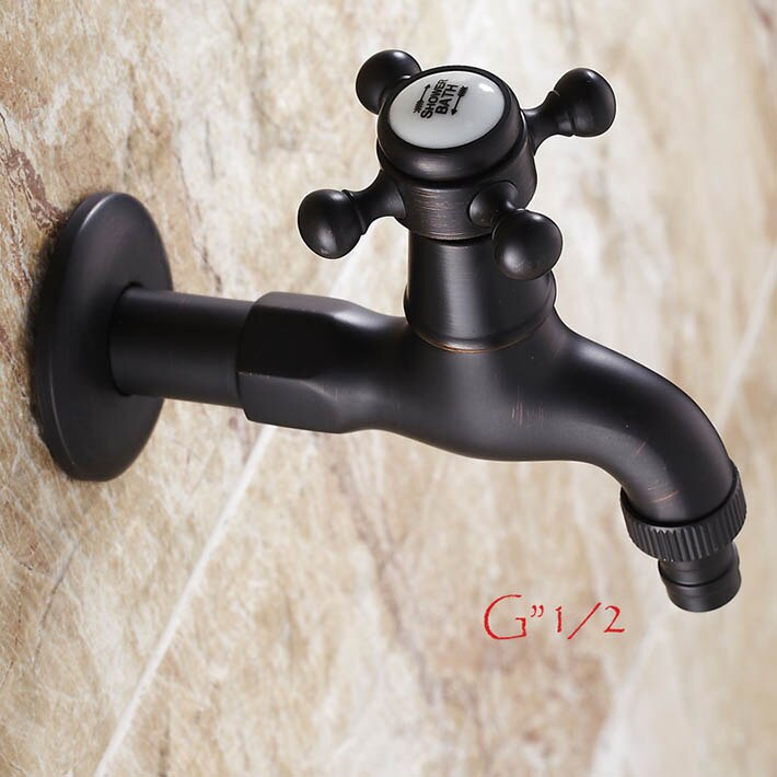 Garden water tap outdoor faucet brass single cold single handle wall mounted oil rubbed bronze