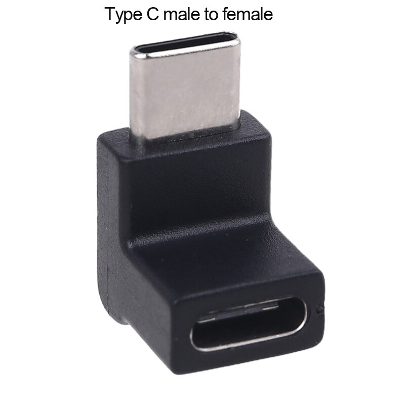 Right Angle 90 Degree USB 3.1 Type C Male to Female USB C Converter Adapter for Cellphone Tablet Laptop USB C Charger X6HB: A
