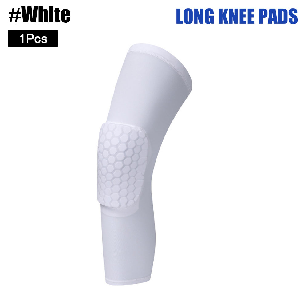 1Pcs Basketball Volleyball Knee Pad Honeycomb Foam Support Compression Leg Sleeve Knee Brace Support Sports Fitness Equipmet: XL / Blue