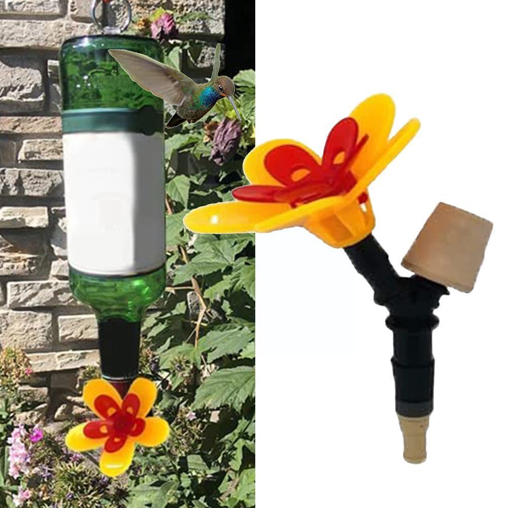 Transformer vos propres bouteilles recyclées en la meilleure mangeoire d'extérieur pour oiseaux colibris, accessoires d'eau de jardin pour oiseaux sauvages O2C4