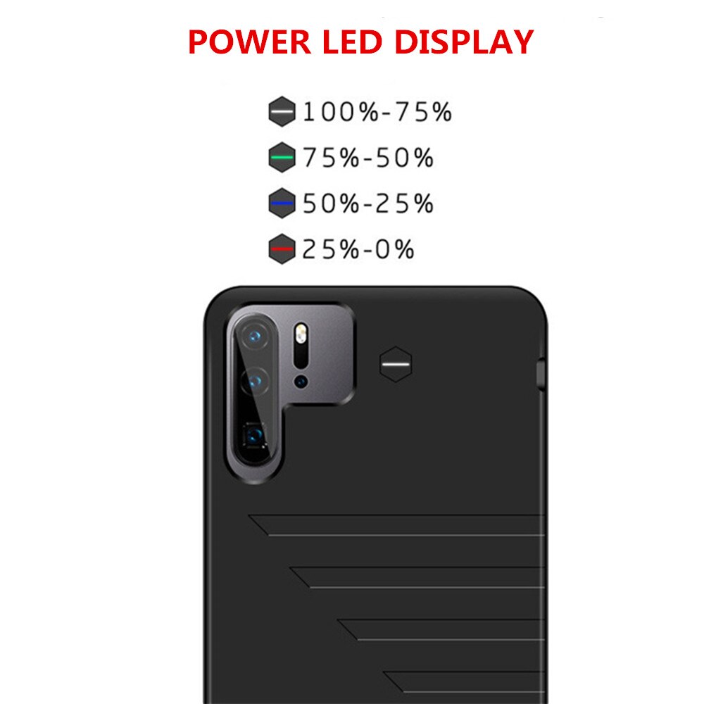 Kqjys 6800Mah Draagbare Batterij Oplader Gevallen Voor Huawei P30 Pro Batterij Case Power Bank Opladen Cover Power Case Voor huawei P30