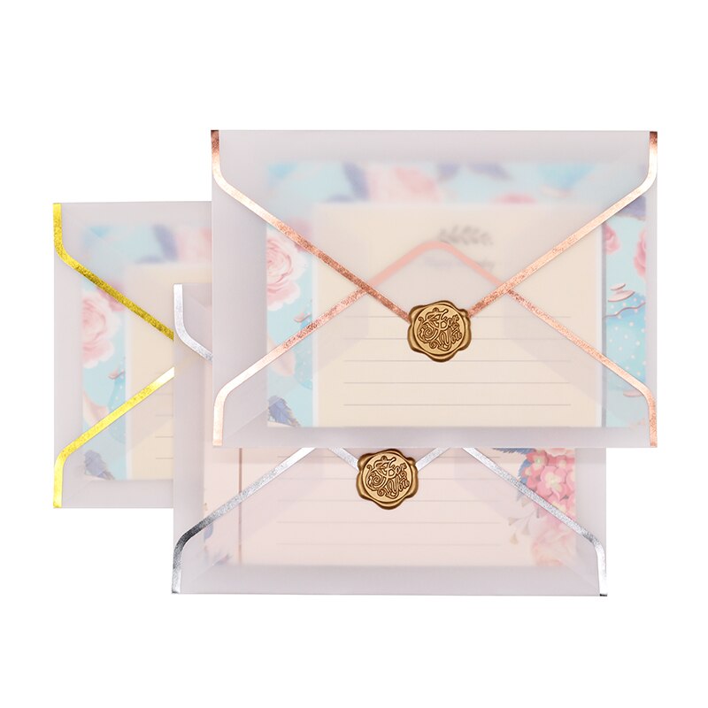 Envelope transparente encomenda sulfur5 com letras de papel ácido, envelope convite de casamento com estampa a quente