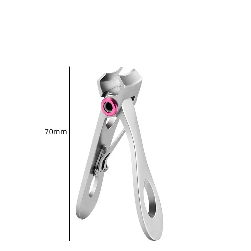 Aço inoxidável cortador de unhas cortador aparador manicure tesoura grosso duro unha pedicure ferramentas: Prateado