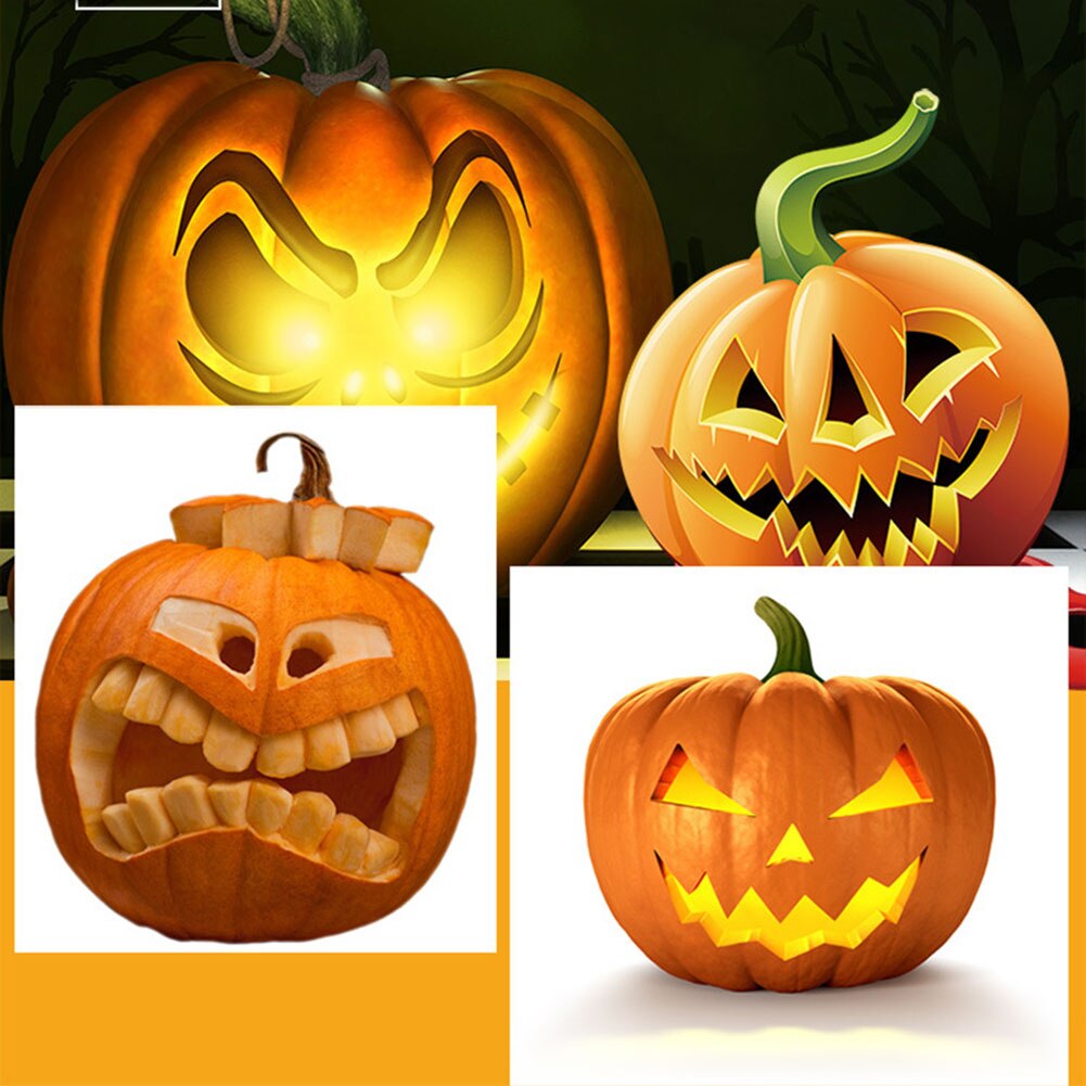Ekonomisk 5/14 st pumpa carving verktygssats lätt snida skulptera halloween verktyg tillbehör  ds99