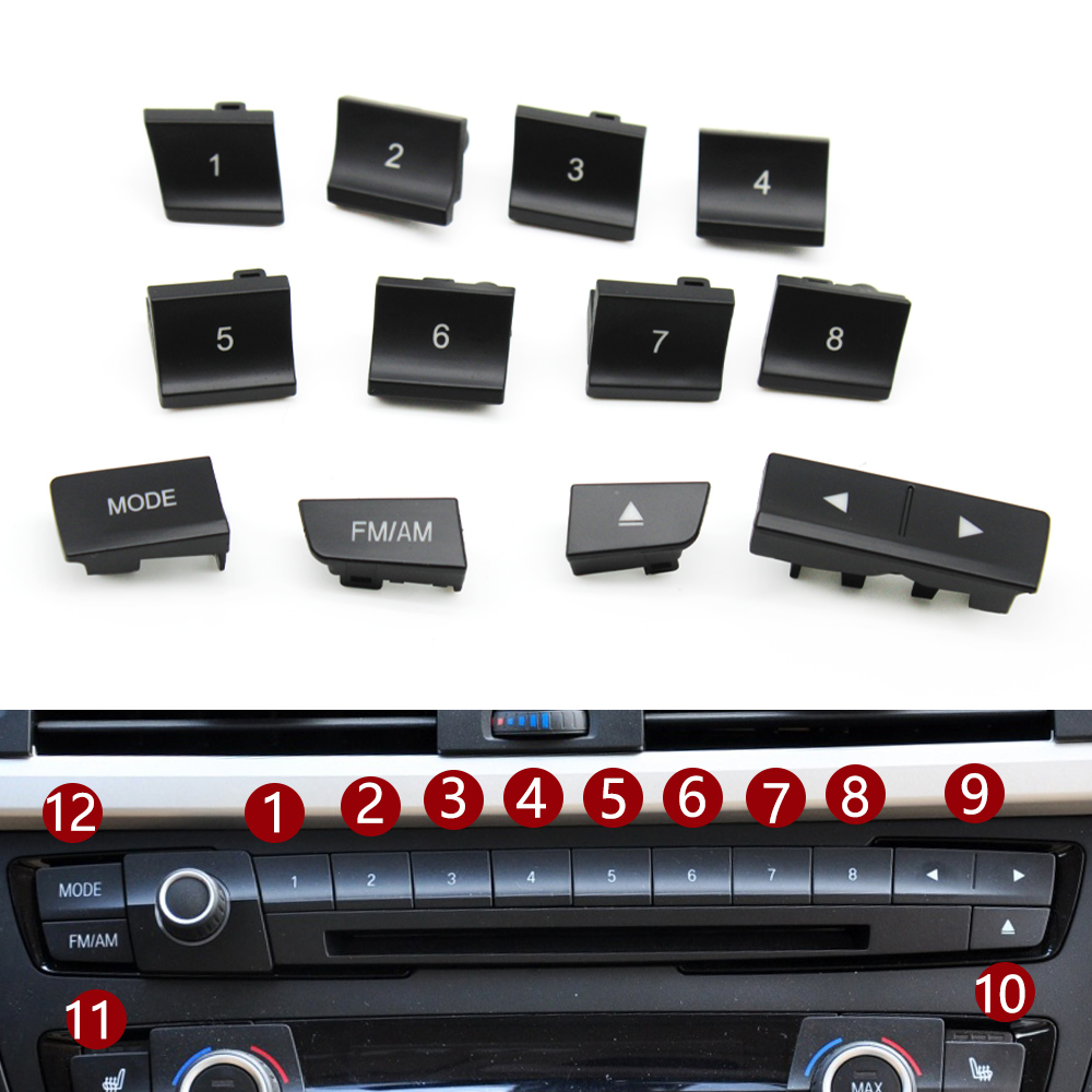 Panel frontal de coche, reproductor de CD de Radio, botón de dígitos, botones de interruptor, cubierta embellecedora para BMW M3 M4 F20 F21 F22 F30 F32 F35 F34 F36