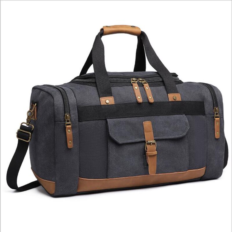 Markroyal Canvas Reistassen Plunjezak 50L Grote Reizen Duffle Voor Overnachting Weekend Bagage Mannen Schoudertassen